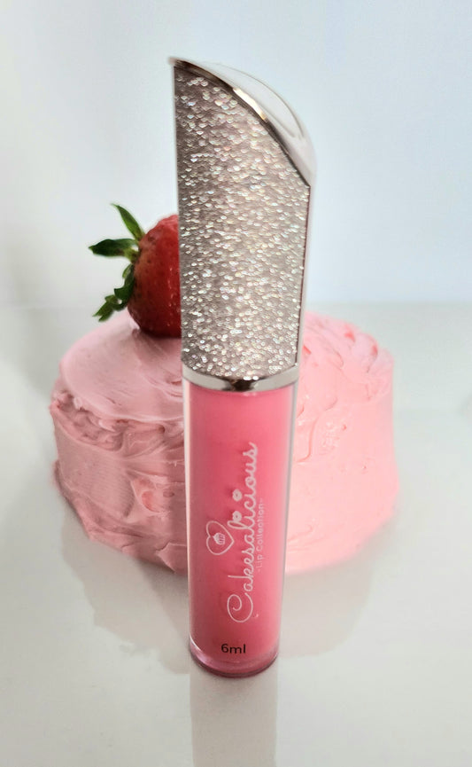 Glitter wand strawberry cake gloss